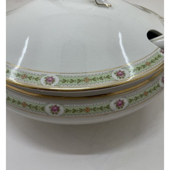 Antique Johnson Brothers Soup Tureen Ironstone with Matching Ladle White - Picture 2 of 16
